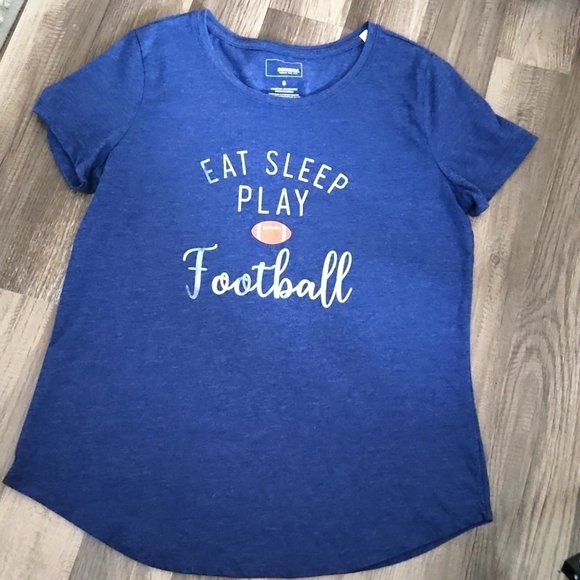 Tops - FOOTBALL Season Eat Sleep Play Football Top Size Small